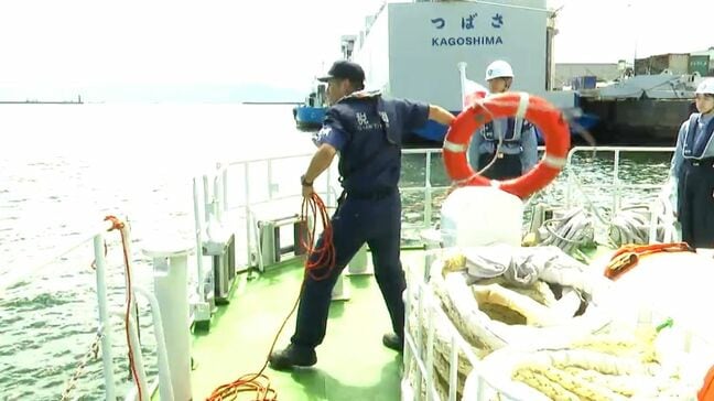 覚せい剤密輸の取締中の海中転落などを防止　鹿児島税関支署が水難救助訓練|TBS NEWS DIG