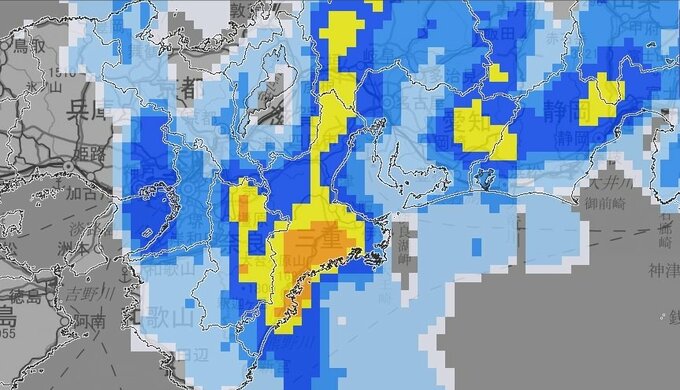 【大雨情報】東海地方で線状降水帯発生のおそれ　大雨災害発生の危険度が急激に高まる可能性【雨風シミュレーション】愛知県、岐阜県、静岡県、三重県では大雨災害に厳重警戒|TBS NEWS DIG