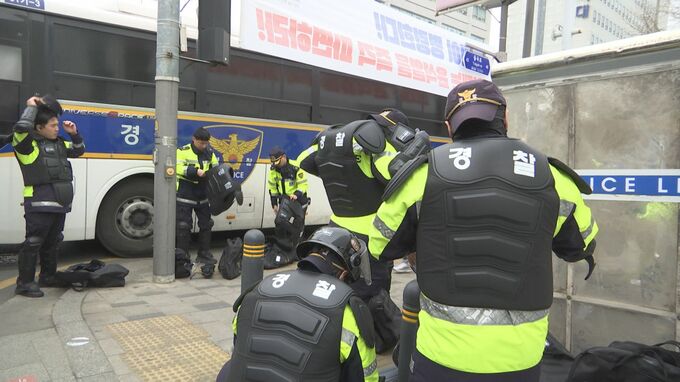 韓国・ユン大統領の弾劾審判の宣告控え 最大レベルの「警戒態勢」|TBS NEWS DIG
