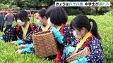 お茶どころ・牧之原の中学生が学校茶園でお茶摘み 八十八夜に“茶娘”姿で(静岡県) | 静岡のニュース | SBSNEWS | 静岡放送