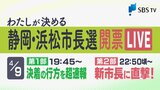 【ただいま見逃し配信中】わたしが決める 静岡・浜松市長選開票LIVE | 静岡のニュース | SBSNEWS | 静岡放送