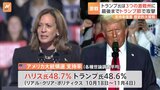 支持率はハリス氏48.7%・トランプ氏48.6% 歴史的な大接戦 アメリカ大統領選、投票まもなく|TBS NEWS DIG