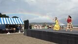 虹をバックにフラダンス伊豆の海を満喫するビーチイベント“アロハシャワー”開催=静岡・下田市 | 静岡のニュース | SBSNEWS | 静岡放送