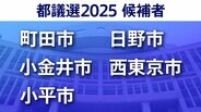 【東京都議選2025】あなたの街の候補者は？顔写真一覧を見る【町田市・小金井市・小平市・日野市・西東京市】|TBS NEWS DIG