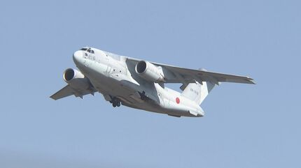 災害時の支援物資の輸送訓練など 航空自衛隊C-2輸送機が宮崎空港に初