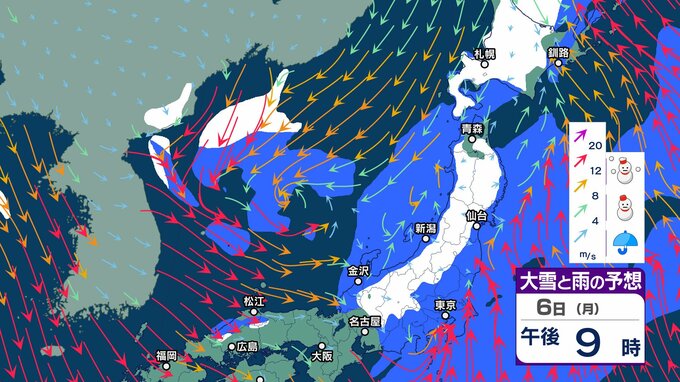 【関東甲信気象情報】関東南部では今夜遅くにかけ“バケツひっくり返したような”激しい雨に注意警戒を　警報級の大雨となる可能性も…あすから西日本太平洋側の平地でも積雪になる所がある見込み【雪と雨のシミュレーション 3時間ごと10日まで】|TBS NEWS DIG