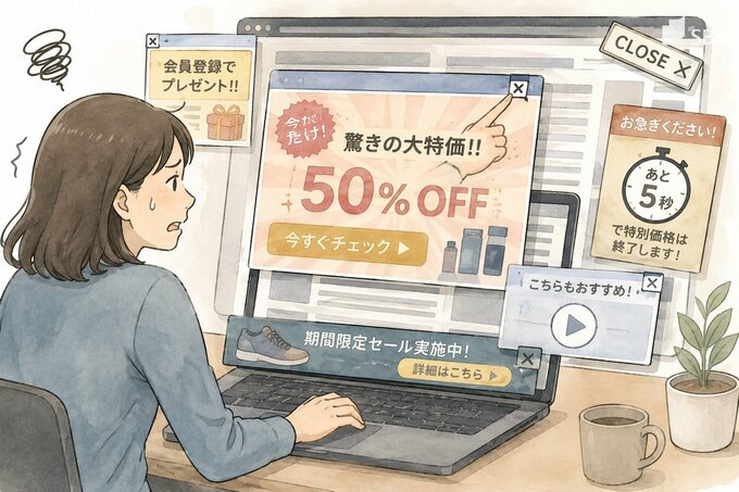 なぜウェブ広告はこんなに閉じにくい？ダークパターンが生み出した「使いやすさ」より「数字」が優先されるネット広告の事情|TBS NEWS DIG