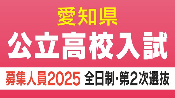 【愛知県公立高校入試2025】合格者が募集に満たない学校で「第2次選抜」 全日制課程で2376人 実施校・募集人員一覧|TBS NEWS DIG