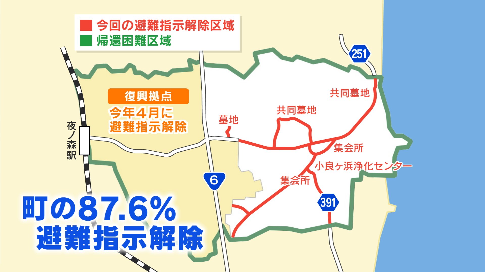富岡町の復興拠点「点と線」の避難指示、11月30日解除 正式決定 福島
