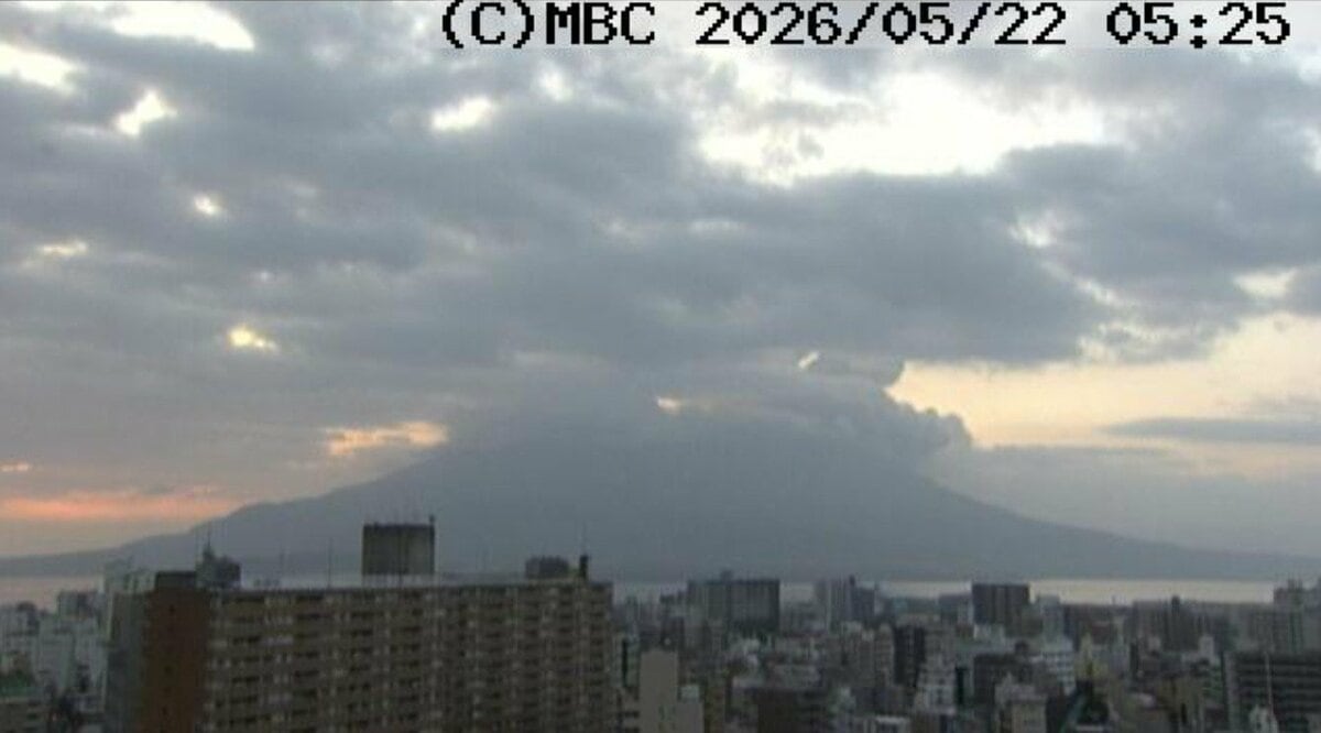 桜島で噴火　噴煙1600ｍ【22日の降灰予報】鹿児島・宮崎