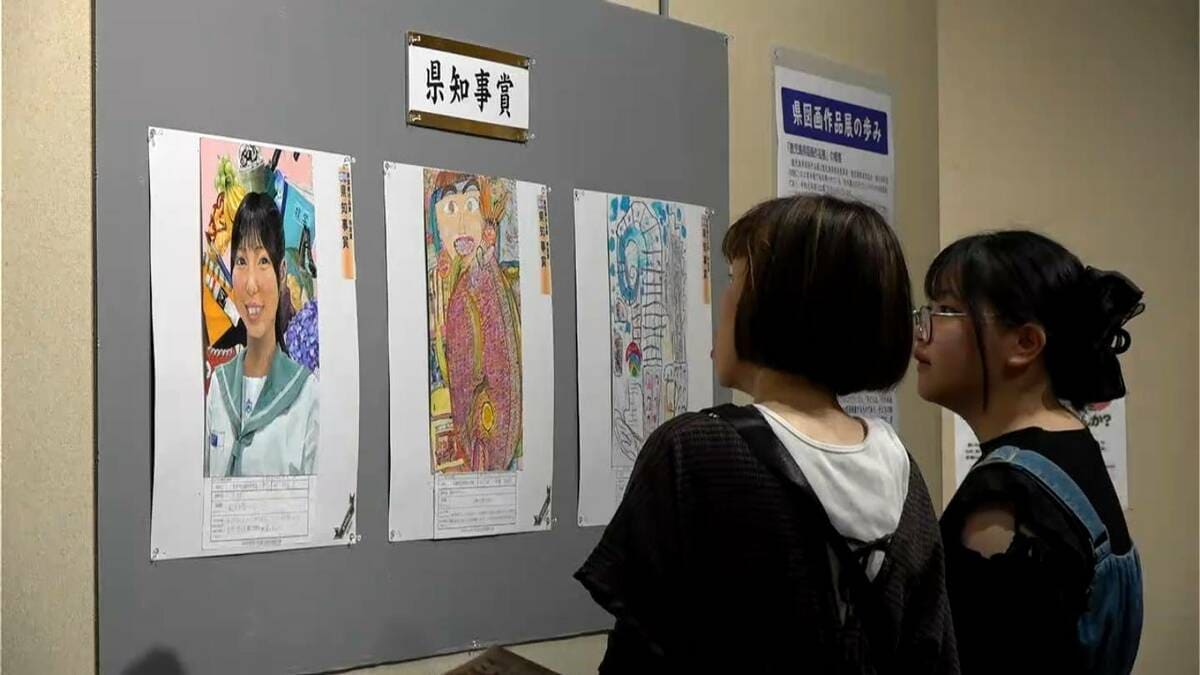 第77回鹿児島県図画作品展　子どもたちが描いた力作ずらり