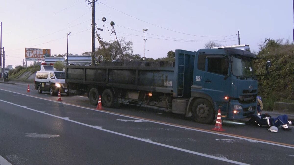 深夜に男性がトラックにはねられ死亡 トラックを運転していた男逮捕　愛知・知多市の県道46号