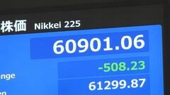 【速報】日経平均 一時500円以上値下がり　6万1000円台割り込む場面も| TBS CROSS DIG with Bloomberg
