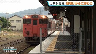 「久しぶりでうれしい」　富山県の氷見線再開で早速賑わう　「バスと共に唯一の交通網」ダイヤの乱れなどなし　|　富山のニュース｜天気・防災｜チューリップテレビ