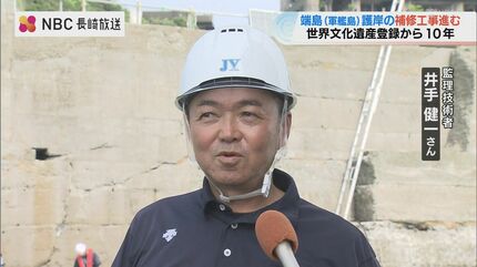 世界遺産登録から10年 長崎市の端島ですすむ水中護岸補修工事の舞台裏