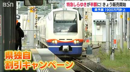 【特急とき２４号】使用済硬券　特急券　新潟→上野　55.5.19 え？半額ですか」新潟〜上越地域を結ぶ『特急しらゆき』が50%割引！ 県