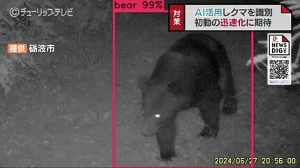 クマを認識？即座に知らせるシステム稼働 富山・砺波市でAIカメラ設置