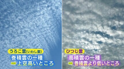 ひつじ雲 代表的な秋の雲 ひつじ雲とうろこ雲の簡単な見分け方 自分の指で