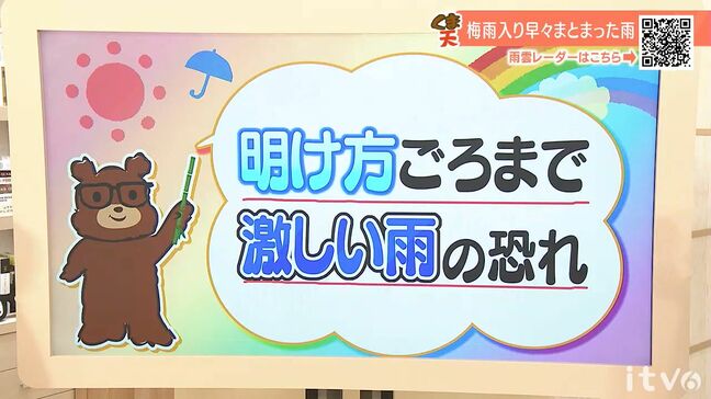 11日（水）は明け方頃まで局地的に激しい雨のおそれ　土砂災害に十分注意　愛媛|TBS NEWS DIG