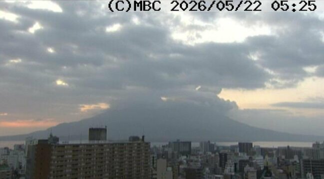 桜島で噴火 噴煙1600m【22日の降灰予報】鹿児島・宮崎|TBS NEWS DIG
