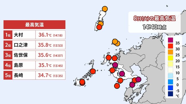 熱中症に注意！長崎県内各地で猛暑日　|TBS NEWS DIG