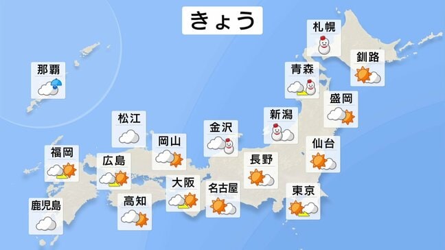 【午後の天気】日本海側で雪　東京は晴れて10℃まで上がるも北風で真冬の寒さに　1月31日|TBS NEWS DIG