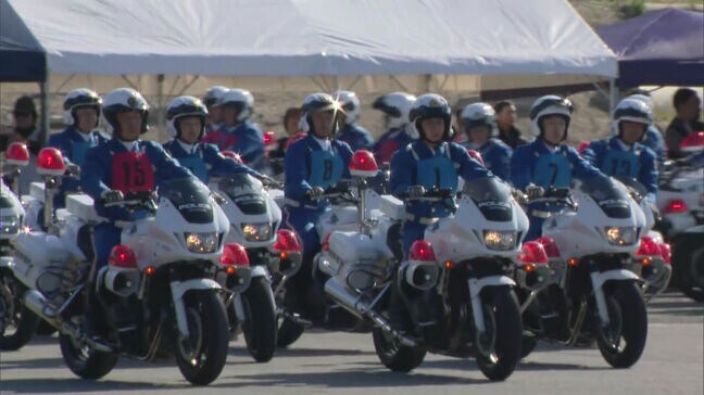 「迫力あってかっこよかった」白バイの運転技能大会 警察官60人が腕を競う 幅20センチの一本橋の走行も 福岡県警|TBS NEWS DIG