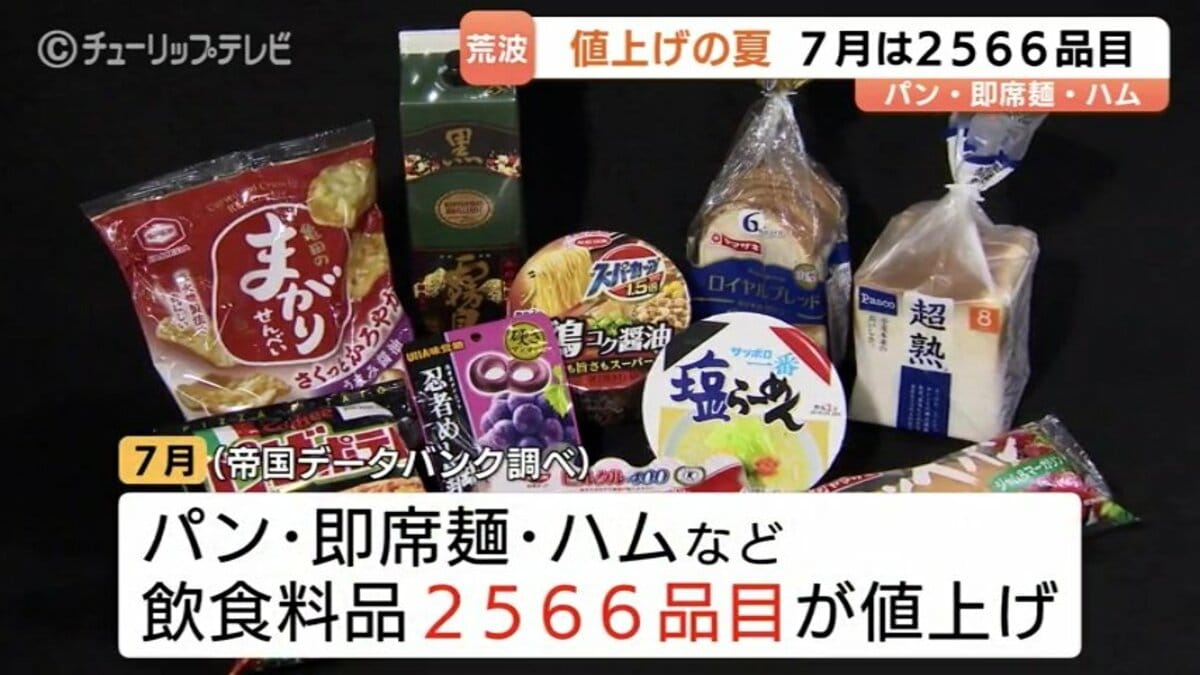 ハムは最大30%値上げ 7月は食パン・即席麺など2566品目が一斉に 消費者