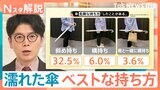 濡れた傘のベストな持ち方は？　無意識で“危険な持ち方”になることも…たたんだ傘の「持ち方のマナー」【Nスタ解説】|TBS NEWS DIG
