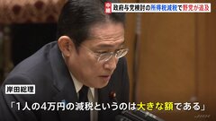 所得税と住民税の減税、首相「4万円は大きな額」　1回での終了を示唆| TBS CROSS DIG with Bloomberg