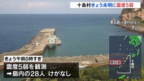 「立て続けに震度5強」の十島村 きょう未明も悪石島で震度5弱 収束見通せず島外避難 鹿児島・トカラ列島|TBS NEWS DIG