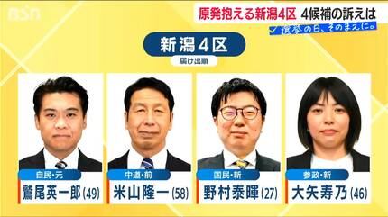 原発を抱える新潟4区【衆議院選挙 2026】エネルギー政策に対する4候補