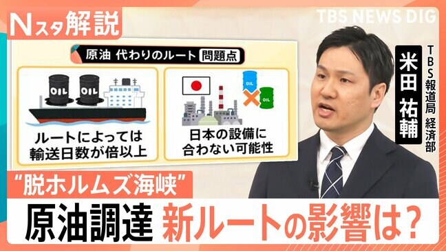 米・イラン停戦合意も…不透明なホルムズ海峡航行、代替ルートで「原油調達コスト」が上がる2つの懸念点【Nスタ解説】|TBS NEWS DIG