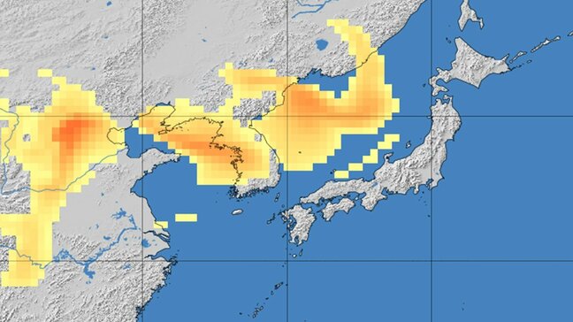 黄砂情報　13日の昼過ぎ～14日にかけて黄砂が日本列島に飛来　全国の黄砂の量と過ぎていく様子を画像で　気象庁発表|TBS NEWS DIG