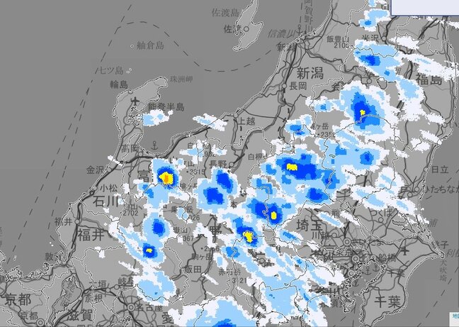 新潟や富山などで1時間40ミリの激しい雨予想 これまでの雨で地盤緩む所も きょう27日夜遅くまで土砂災害や低地の浸水に警戒【雨と風のシミュレーション】 |TBS NEWS DIG