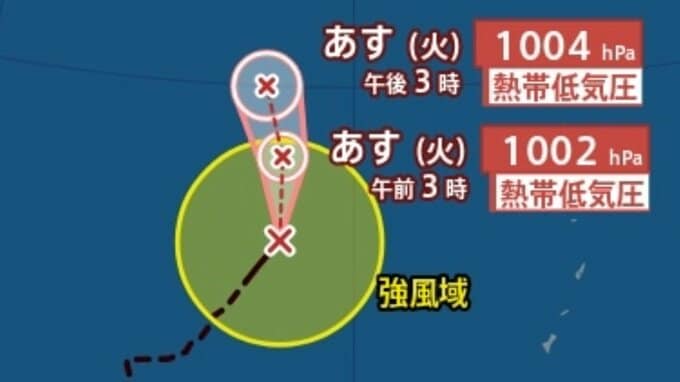 【台風情報】「台風21号(アッサニー)」新たに発生、「台風のたまご＝熱帯低気圧」が発達…今後の進路は？9月4日までの雨・風シミュレーションで確認【気象庁24日16時15分発表】|TBS NEWS DIG