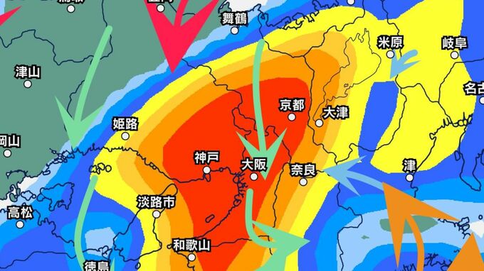 【関西 今後の雨】9日頃にかけて前線や熱帯低気圧の動き次第で「大雨のおそれ」大阪・京都・兵庫・滋賀・奈良・和歌山...近畿地方の雨・風シミュレーション【大阪管区気象台発表】|TBS NEWS DIG