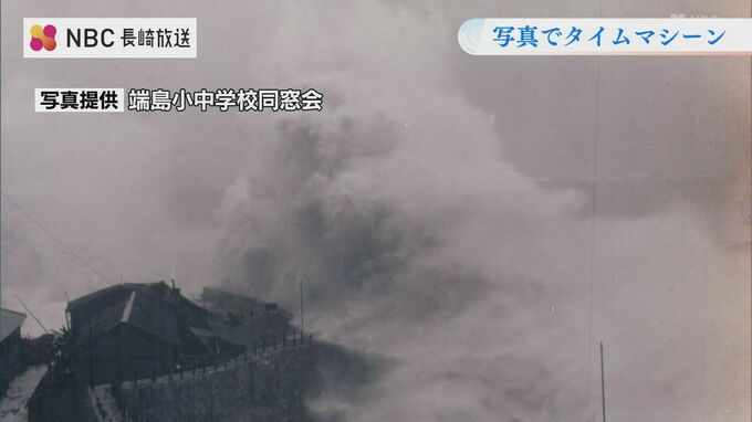 恐怖!端島の台風 島を破壊する巨大な波と見物する島民たち「写真でタイムマシーン」|TBS NEWS DIG