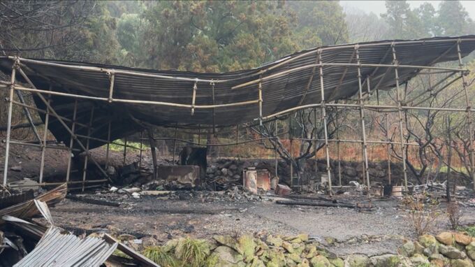 山の中の別荘など2棟全焼…付近の山林にも延焼、約4時間後に鎮火　別荘は3月中旬まで使用、その後は誰もおらず　|　BSSニュース | BSS山陰放送