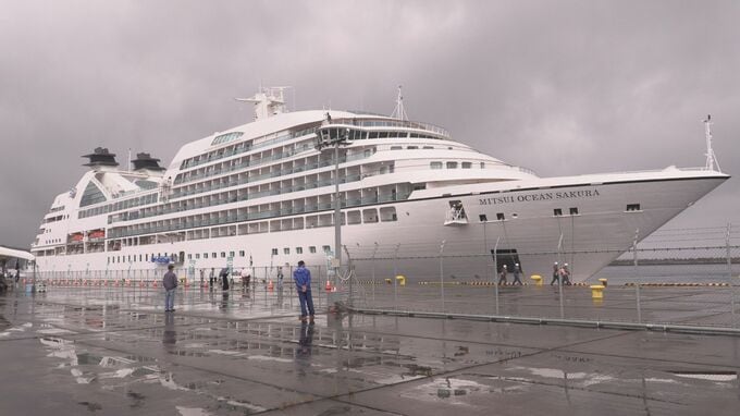 新客船の三井オーシャンサクラ　宮古港に初寄港　全国からの乗客が龍泉洞や浄土ヶ浜の観光へ　岩手|TBS NEWS DIG
