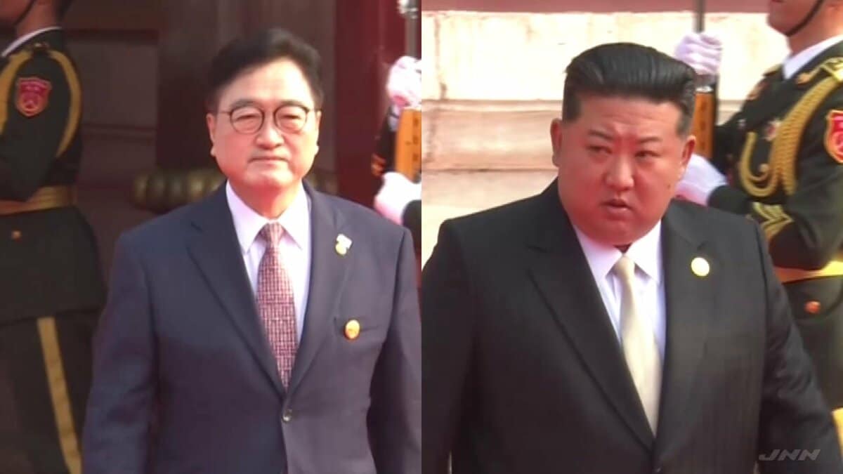 北朝鮮の金総書記と韓国の禹元植国会議長が握手 訪問中の中国で | TBS NEWS DIG