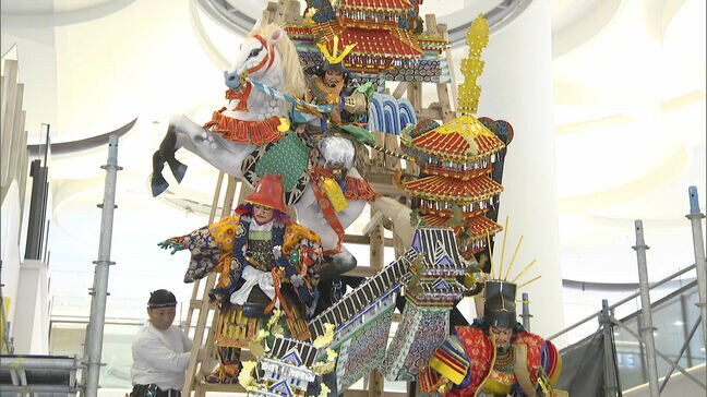 博多祇園山笠「十七番山笠　福岡ドーム」人形飾り付け始まる　羽柴秀吉や秀長　7月1日から公開　福岡・中央区|TBS NEWS DIG