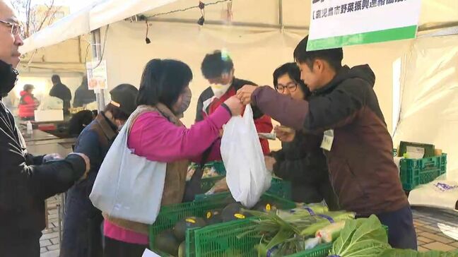 鹿児島市内産の農産物をPR「暮れの市」開催　正月に向けミニ門松作り体験も|TBS NEWS DIG