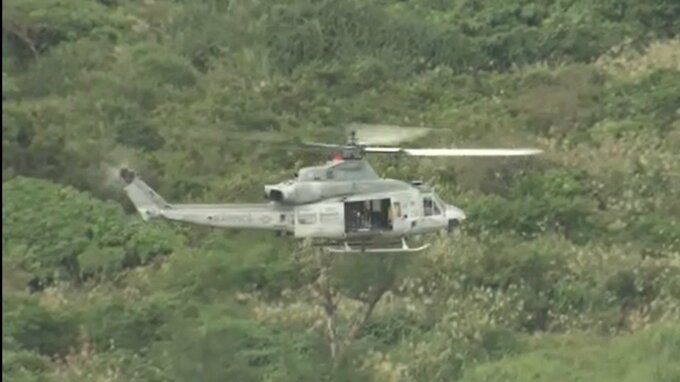 飛行中のヘリから発火性の部品が落下　重さ約18キロ　沖縄・米軍普天間基地所属機|TBS NEWS DIG