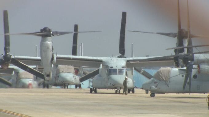 「現時点で事前調整ない」オスプレイ飛行再開に木原大臣が発言　普天間基地では機体確認する兵士の姿　|　沖縄のニュース｜RBC 琉球放送