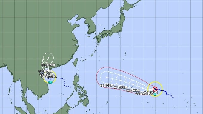 【台風情報】ダブル台風は今どこに？ 台風9号(バービー)　最大瞬間風速75メートル予想　今後は日本に影響の可能性も...現在強い勢力で太平洋を西に移動 このあとの勢力と進路を詳しく　今後の全国の天気を画像で　気象庁|TBS NEWS DIG