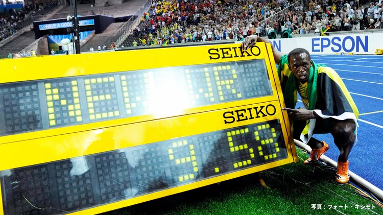 人類最速 陸上 ウサイン・ボルト 直筆サイン色紙 オリンピック 世界陸上