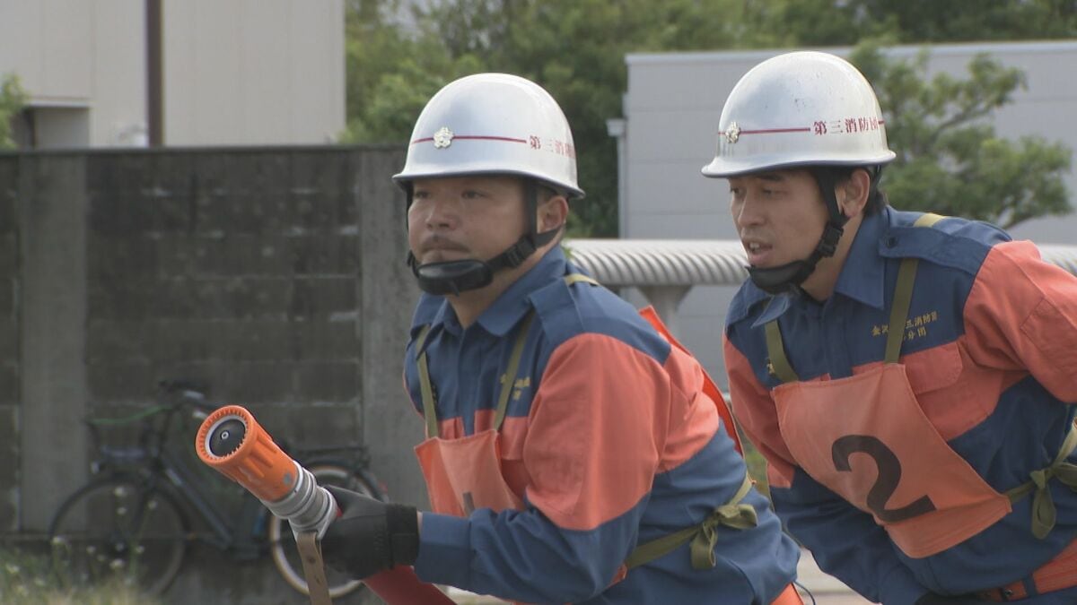 「操法は消火活動の基本の動作」金沢市の消防団員245人出場のポンプ車操法大会 スピードや正確性競うのサムネイル