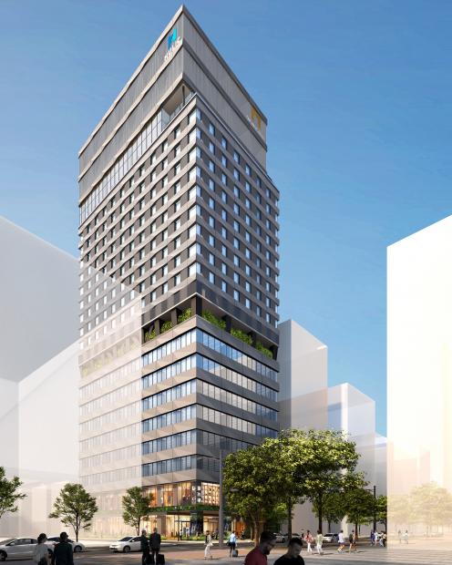 複合商業ビル「ヒューリックスクエア福岡天神」2025年1月末に開業 飲食・物販・九州初進出のホテルも入居|TBS NEWS DIG