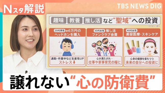 止まらない値上げに“節約疲れ”？趣味や推し活は譲れない、聖域への投資「心の“防衛費”」とは【Nスタ解説】|TBS NEWS DIG